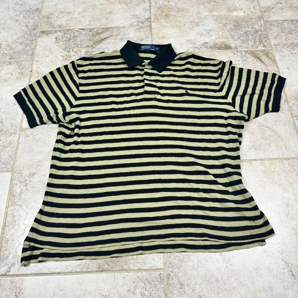 Polo Ralph Lauren Other - Vintage Polo by Ralph Lauren Shirt Mens XL Striped Short‎ Sleeve Knit Polo